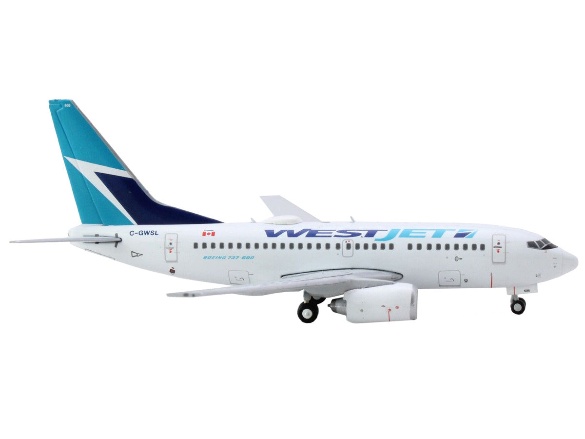Boeing 737-600 Commercial Aircraft "Westjet Airlines" (C-GWSL) White with Blue Tail 1/400 Diecast Model Airplane by GeminiJets LuxuryLifeWay Online Store