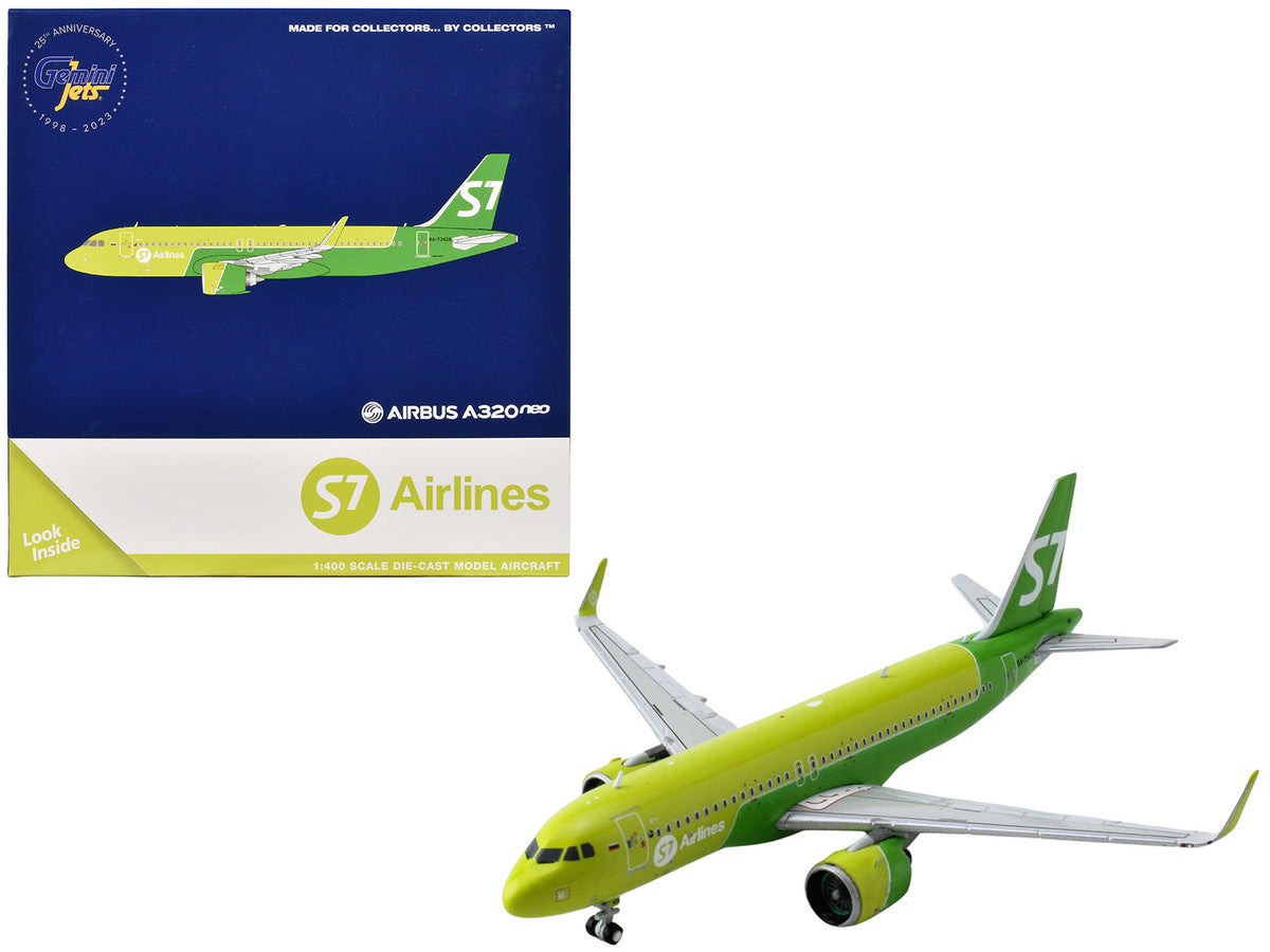 Airbus A320neo Commercial Aircraft "S7 Airlines" (RA-73428) Green Two-Tone 1/400 Diecast Model Airplane by GeminiJets LuxuryLifeWay Online Store