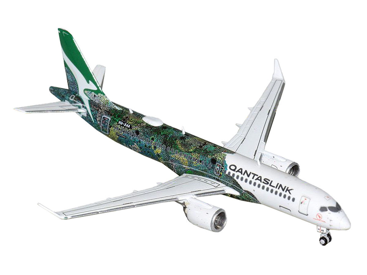 Airbus A220-300 Commercial Aircraft "QantasLink - Minyma Kutjara Tjukurpa" (VH-X4A) White with Graphics 1/400 Diecast Model Airplane by GeminiJets LuxuryLifeWay Online Store