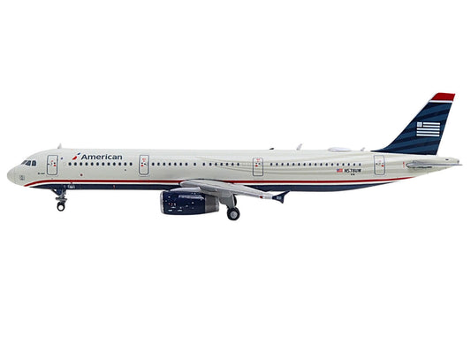 Airbus A321 Commercial Aircraft "American Airlines - US Airways Heritage Jet" (N578UW) White with Blue Tail 1/400 Diecast Model Airplane by GeminiJets LuxuryLifeWay Online Store