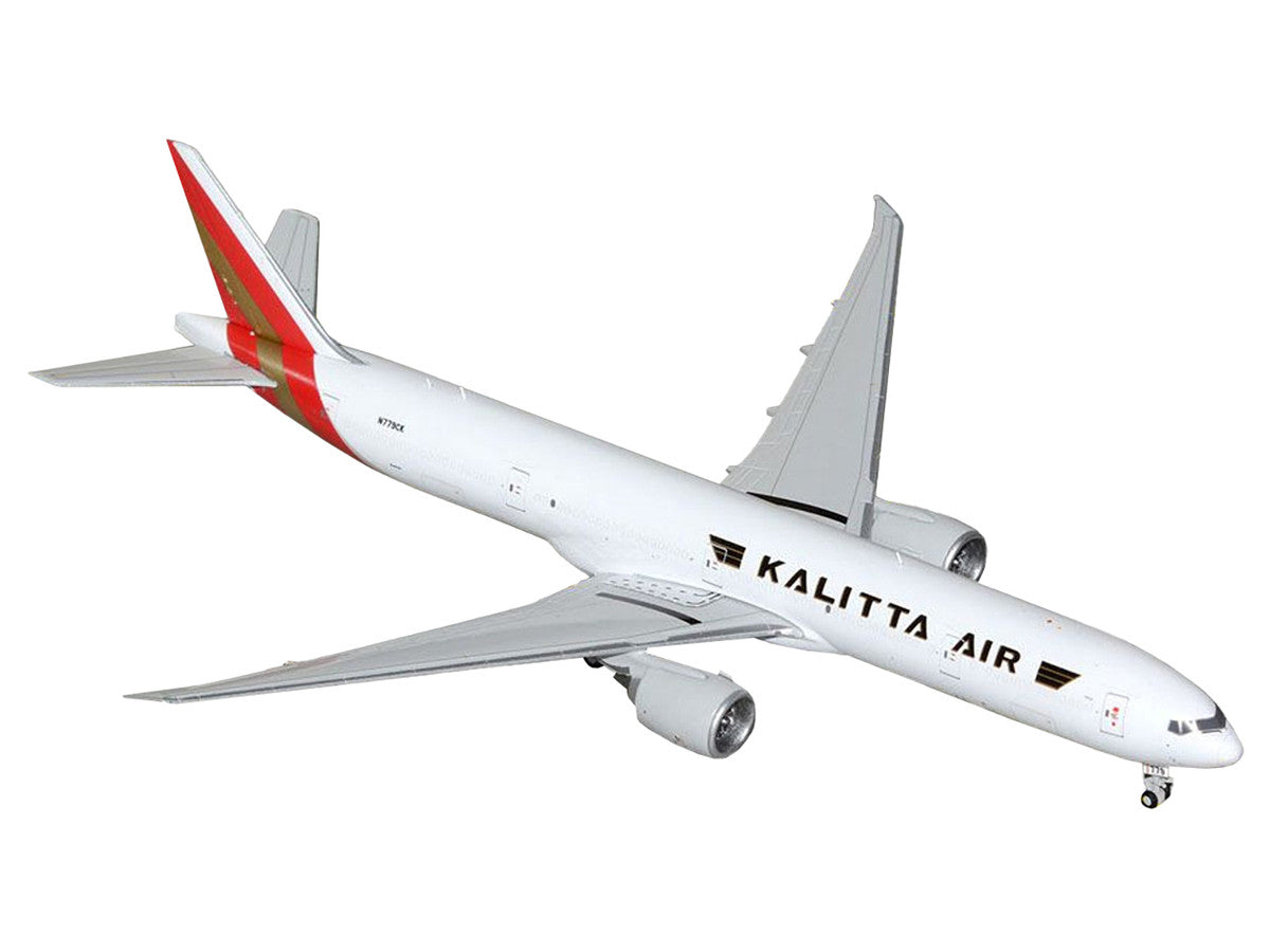 Boeing 777-300ER Commercial Aircraft "Kalitta Air" (N779CK) White with Red Tail 1/400 Diecast Model Airplane by GeminiJets LuxuryLifeWay Online Store