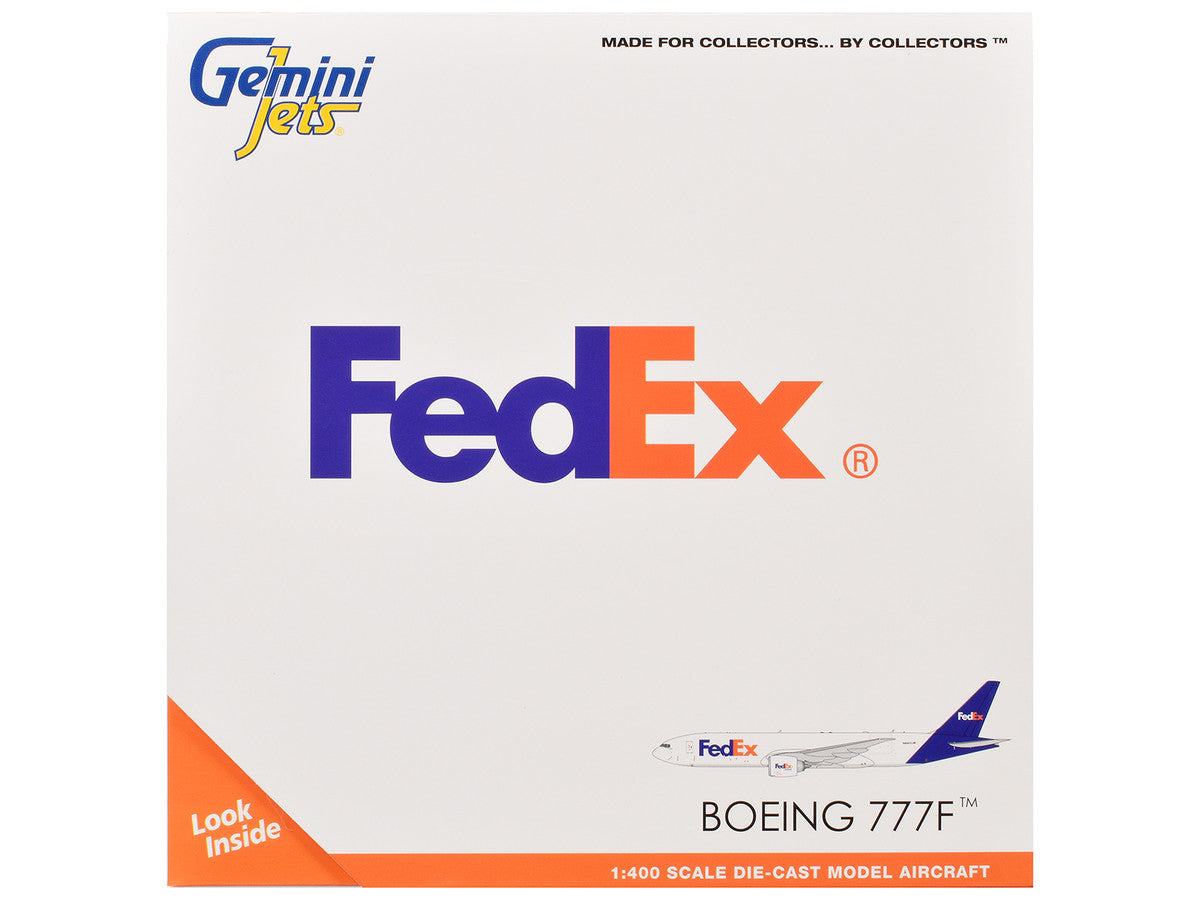 Boeing 777F Commercial Aircraft "FedEx (Federal Express)" (N895FD) White with Purple Tail 1/400 Diecast Model Airplane by GeminiJets LuxuryLifeWay Online Store