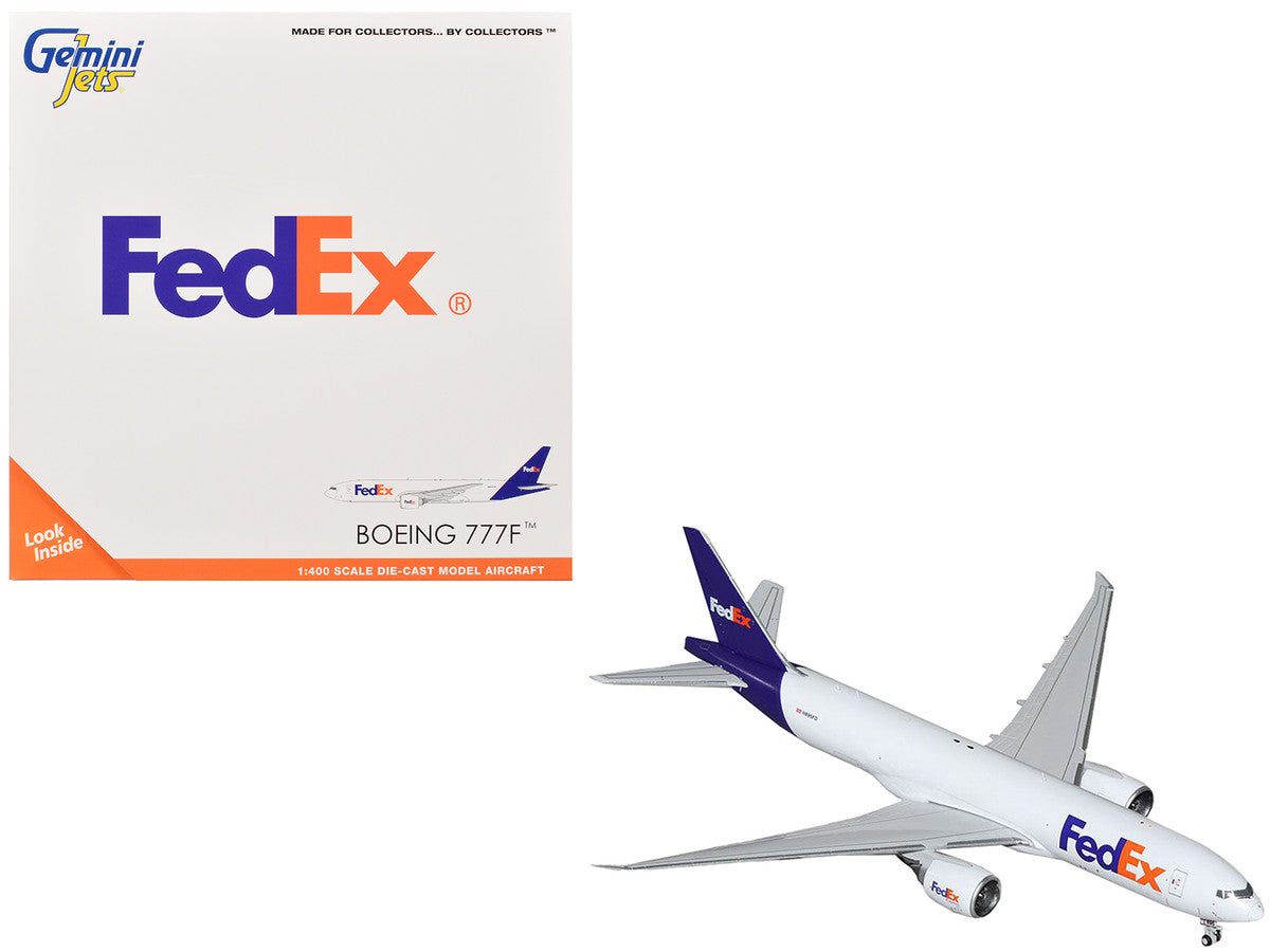 Boeing 777F Commercial Aircraft "FedEx (Federal Express)" (N895FD) White with Purple Tail 1/400 Diecast Model Airplane by GeminiJets LuxuryLifeWay Online Store