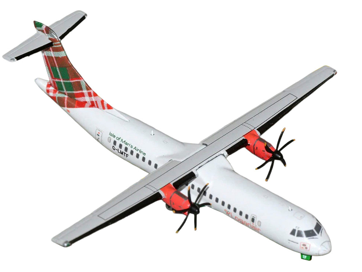 ATR 72-600 Commercial Aircraft "Loganair - Isle of Man's Airline" (G-LMTE) White with Red and Green Plaid Tail 1/400 Diecast Model by GeminiJets LuxuryLifeWay Online Store
