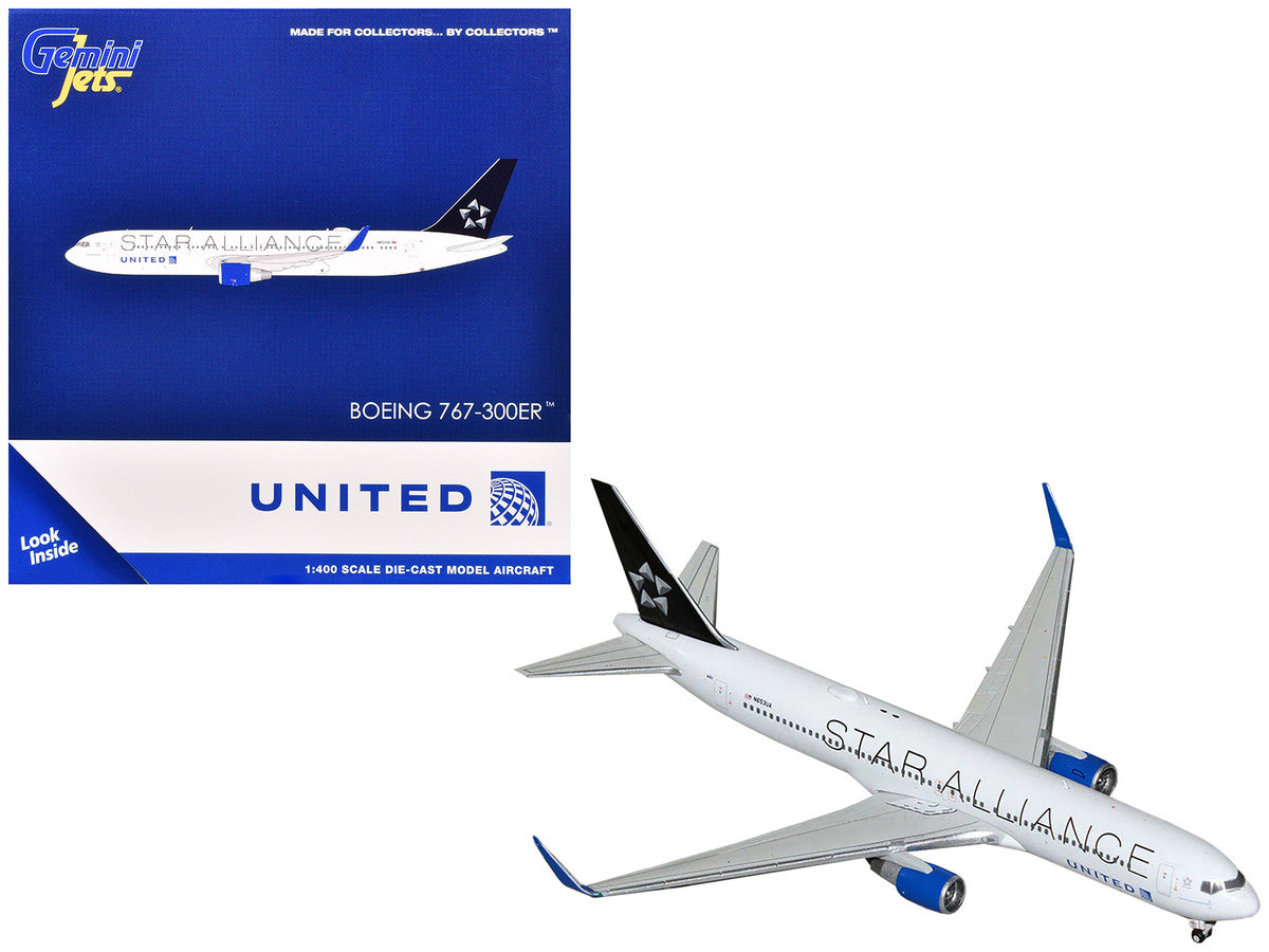 Boeing 767-300ER Commercial Aircraft "United Airlines Star Alliance" (N76516) White with Black Tail 1/400 Diecast Model Airplane by GeminiJets LuxuryLifeWay Online Store