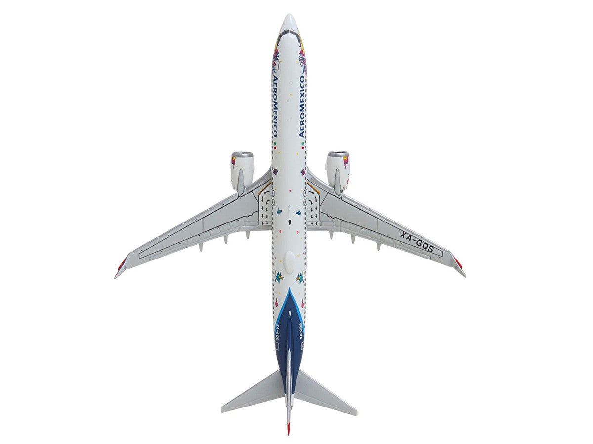 Boeing 737 MAX 9 Commercial Aircraft "Aeromexico - Kukulcan" (XA-GQS) White with Graphics and Blue Tail 1/400 Diecast Model by GeminiJets LuxuryLifeWay Online Store