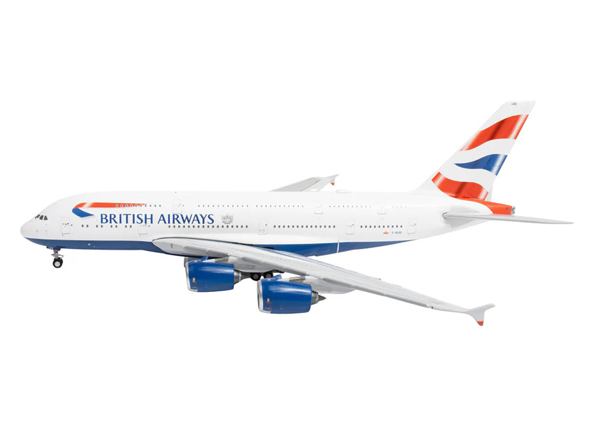 Airbus A380 Commercial Aircraft "British Airways" (G-XLEE) White with Striped Tail 1/400 Diecast Model Airplane by GeminiJets LuxuryLifeWay Online Store