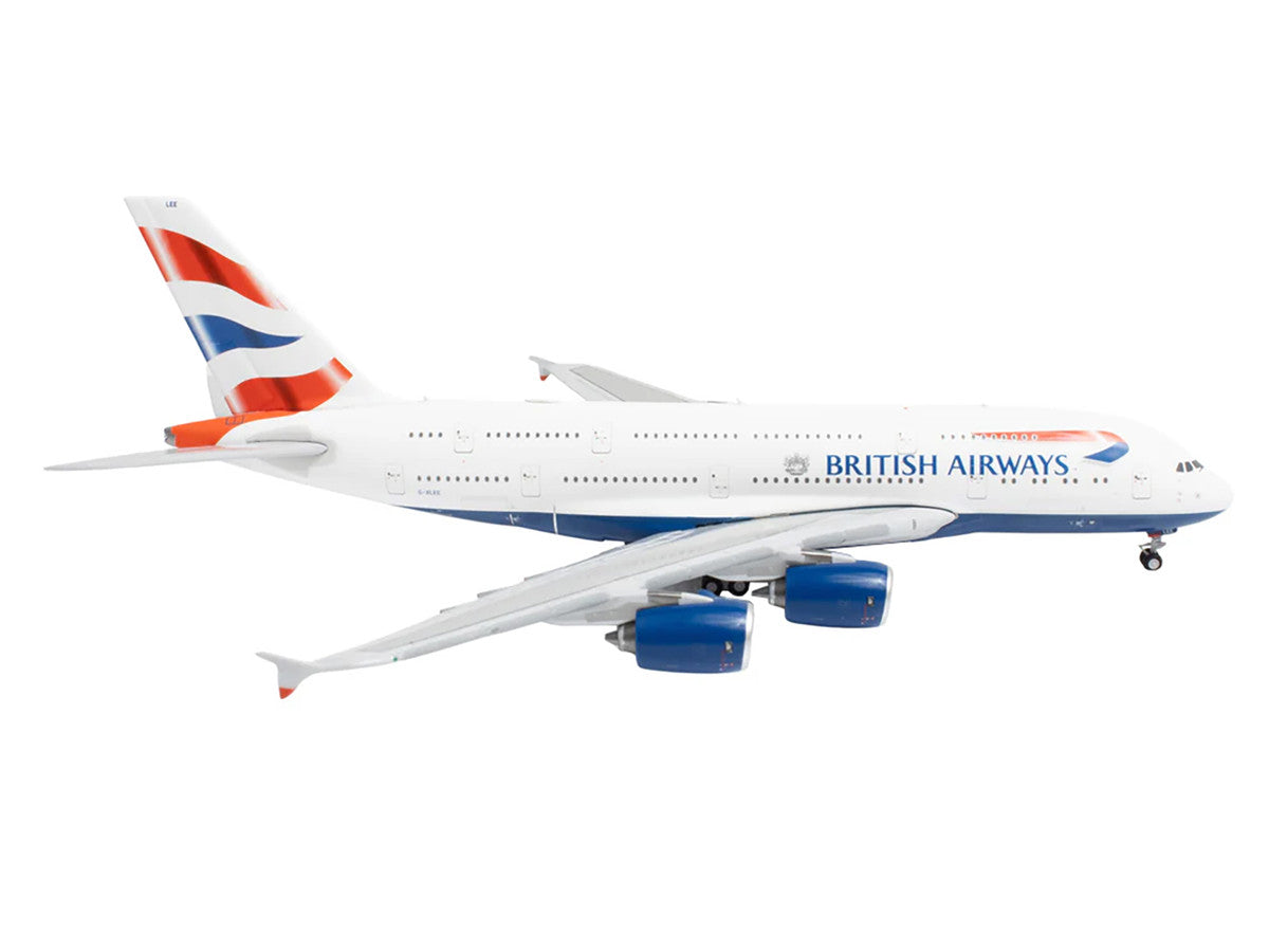 Airbus A380 Commercial Aircraft "British Airways" (G-XLEE) White with Striped Tail 1/400 Diecast Model Airplane by GeminiJets LuxuryLifeWay Online Store