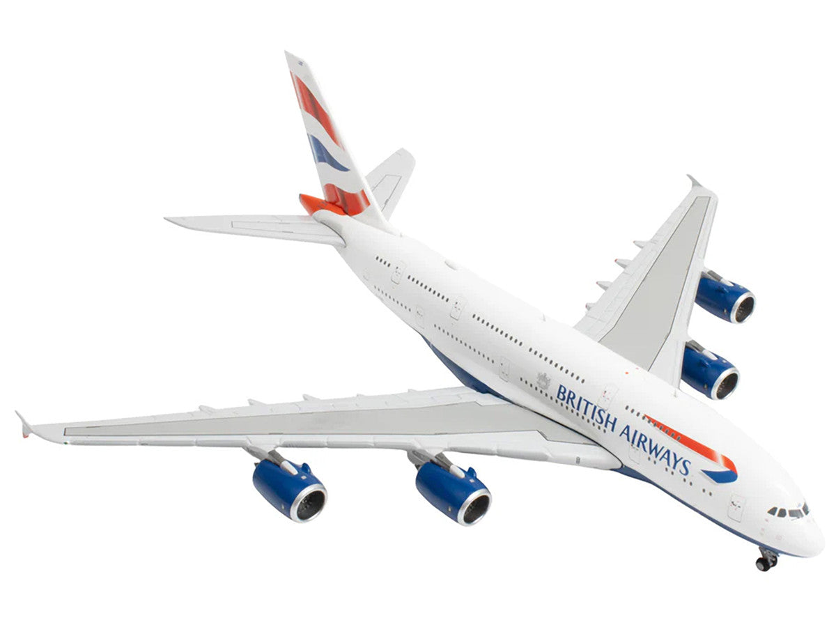 Airbus A380 Commercial Aircraft "British Airways" (G-XLEE) White with Striped Tail 1/400 Diecast Model Airplane by GeminiJets LuxuryLifeWay Online Store