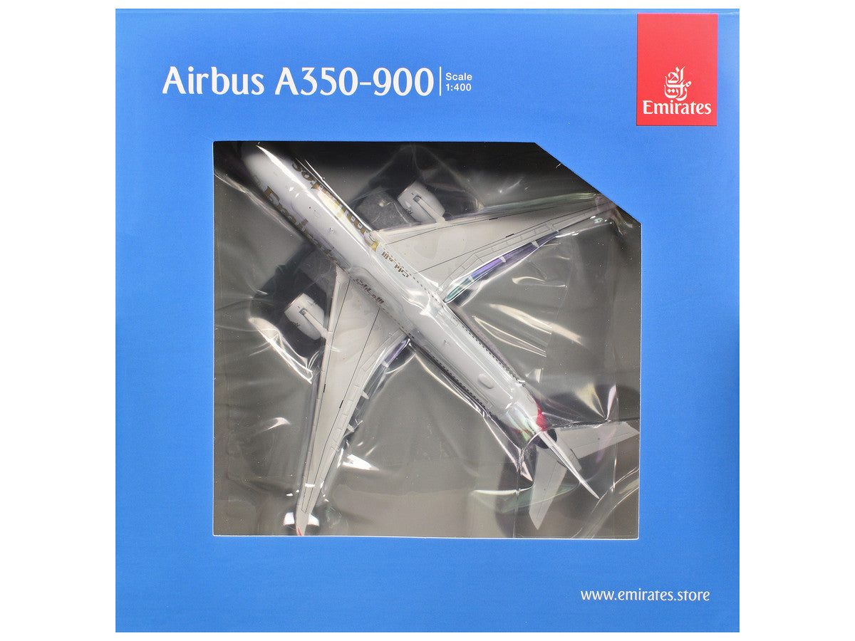 Airbus A350-900 Commercial Aircraft "Emirates Airlines" (A6-EXB) White with Tail Graphics 1/400 Diecast Model Airplane by GeminiJets LuxuryLifeWay Online Store