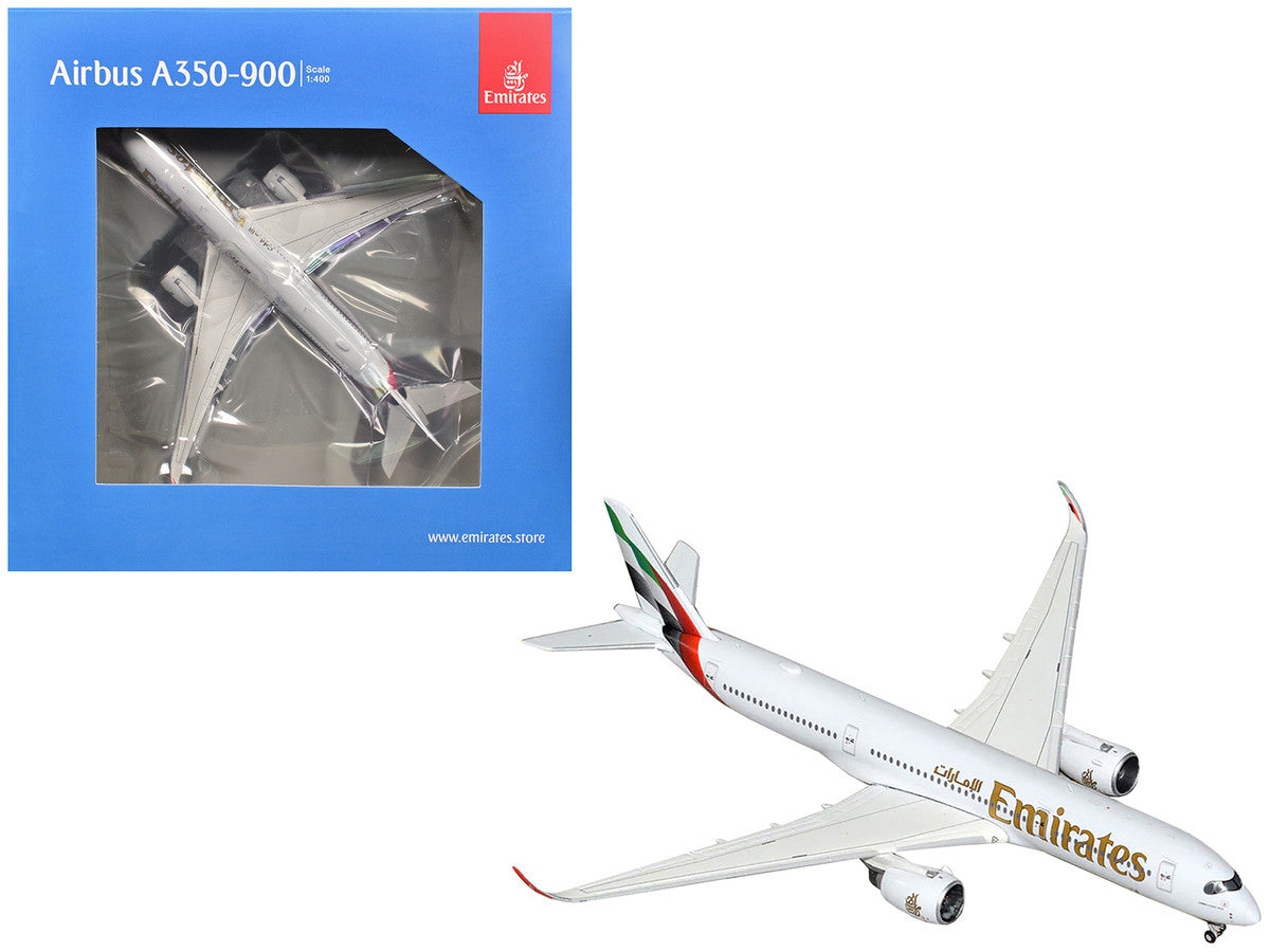 Airbus A350-900 Commercial Aircraft "Emirates Airlines" (A6-EXB) White with Tail Graphics 1/400 Diecast Model Airplane by GeminiJets LuxuryLifeWay Online Store