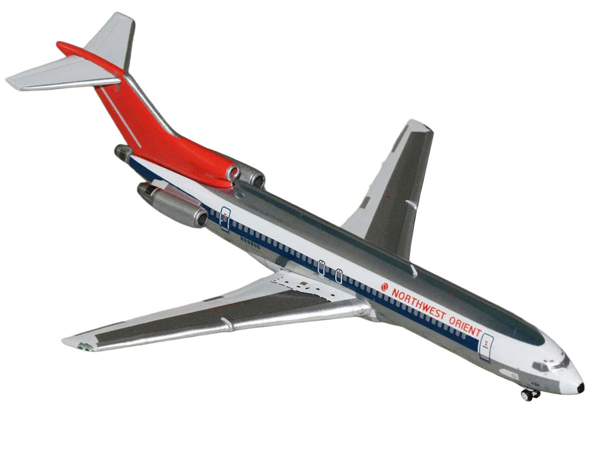 Boeing 727-200 Commercial Aircraft "Northwest Orient" (N298US) Silver with White Stripes and Red Tail 1/400 Diecast Model by GeminiJets LuxuryLifeWay Online Store