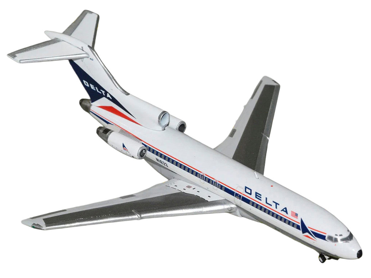 Boeing 727-100 Commercial Aircraft "Delta Air Lines" (N1633) White with Red and Blue Stripes 1/400 Diecast Model by GeminiJets LuxuryLifeWay Online Store