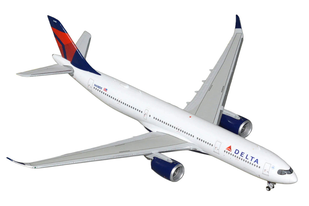 Airbus A330-900 Commercial Aircraft "Delta Air Lines" (N408DX) White with Red and Blue Tail 1/400 Diecast Model by GeminiJets LuxuryLifeWay Online Store