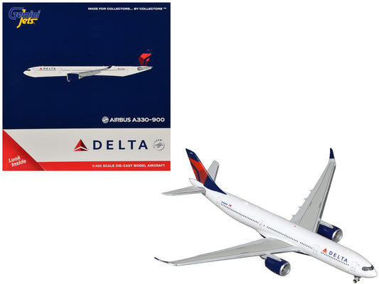 Airbus A330-900 Commercial Aircraft "Delta Air Lines" (N408DX) White with Red and Blue Tail 1/400 Diecast Model by GeminiJets LuxuryLifeWay Online Store