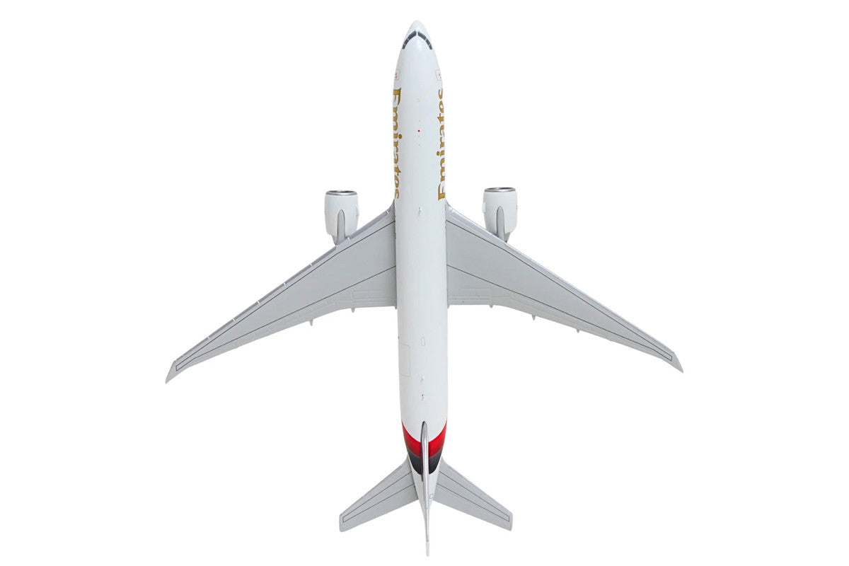 Boeing 777F Commercial Aircraft "Emirates SkyCargo" (A6-EFV) White with Striped Tail 1/400 Diecast Model by GeminiJets LuxuryLifeWay Online Store