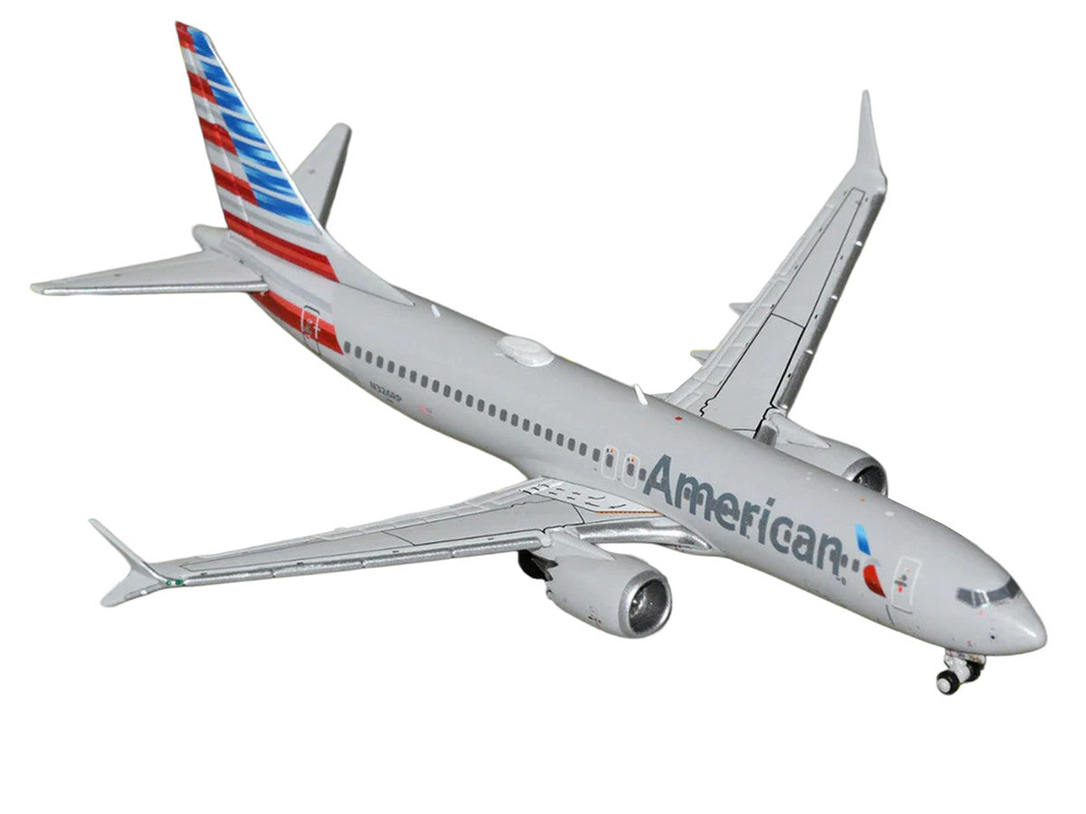 Boeing 737 MAX 8 Commercial Aircraft "American Airlines" (N326RP) Gray with Striped Tail Series 1/400 Diecast Model by GeminiJets LuxuryLifeWay Online Store