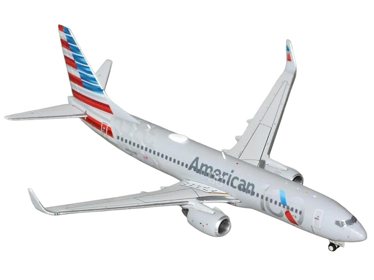 Boeing 737-800 Commercial Aircraft "American Airlines 100th Anniversary 2026" (N840NN) Gray with Tail Stripes 1/400 Diecast Model Airplane by GeminiJets LuxuryLifeWay Online Store
