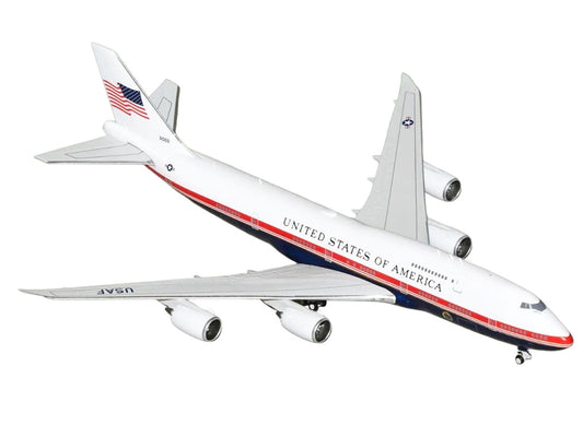 Boeing VC-25B Transport Aircraft "Air Force One - United States of America" (31000) White and Blue with Red Stripes 1/400 Diecast Model Airplane by GeminiJets LuxuryLifeWay Online Store