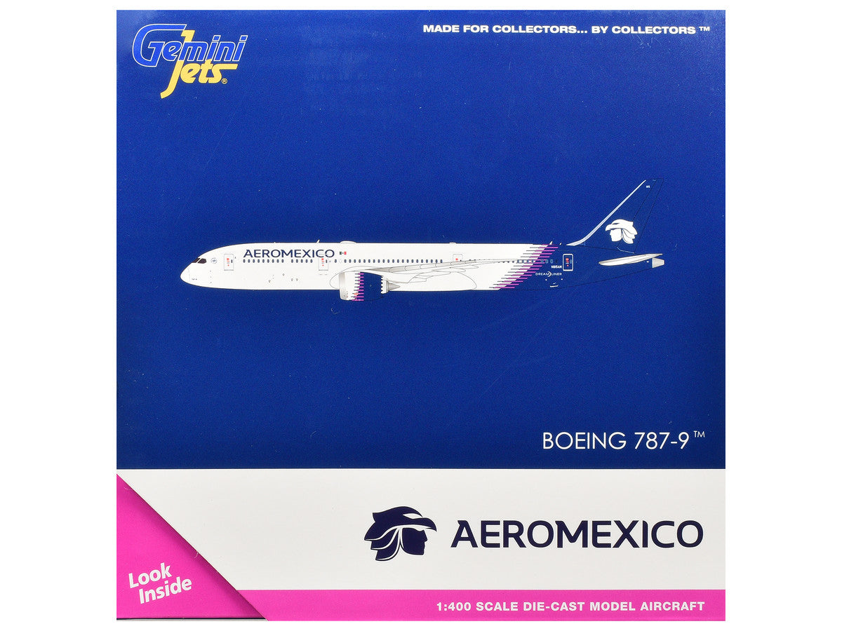 Boeing 787-9 Commercial Aircraft "Aeromexico" (N815AM) White with Blue Tail 1/400 Diecast Model Airplane by GeminiJets LuxuryLifeWay Online Store