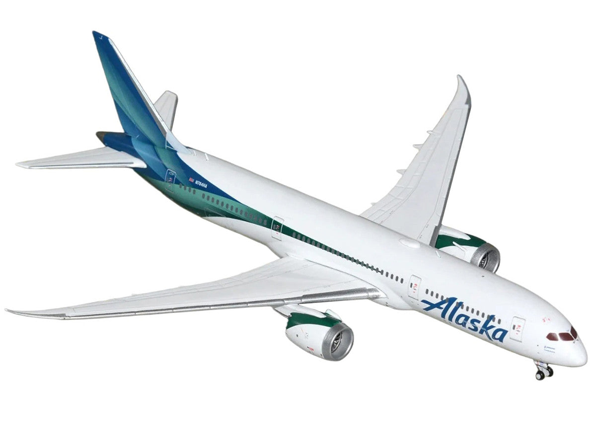 Boeing 787-9 Commercial Aircraft "Alaska Airlines" (N784HA) White with Blue and Green Tail 1/400 Diecast Model by GeminiJets LuxuryLifeWay Online Store