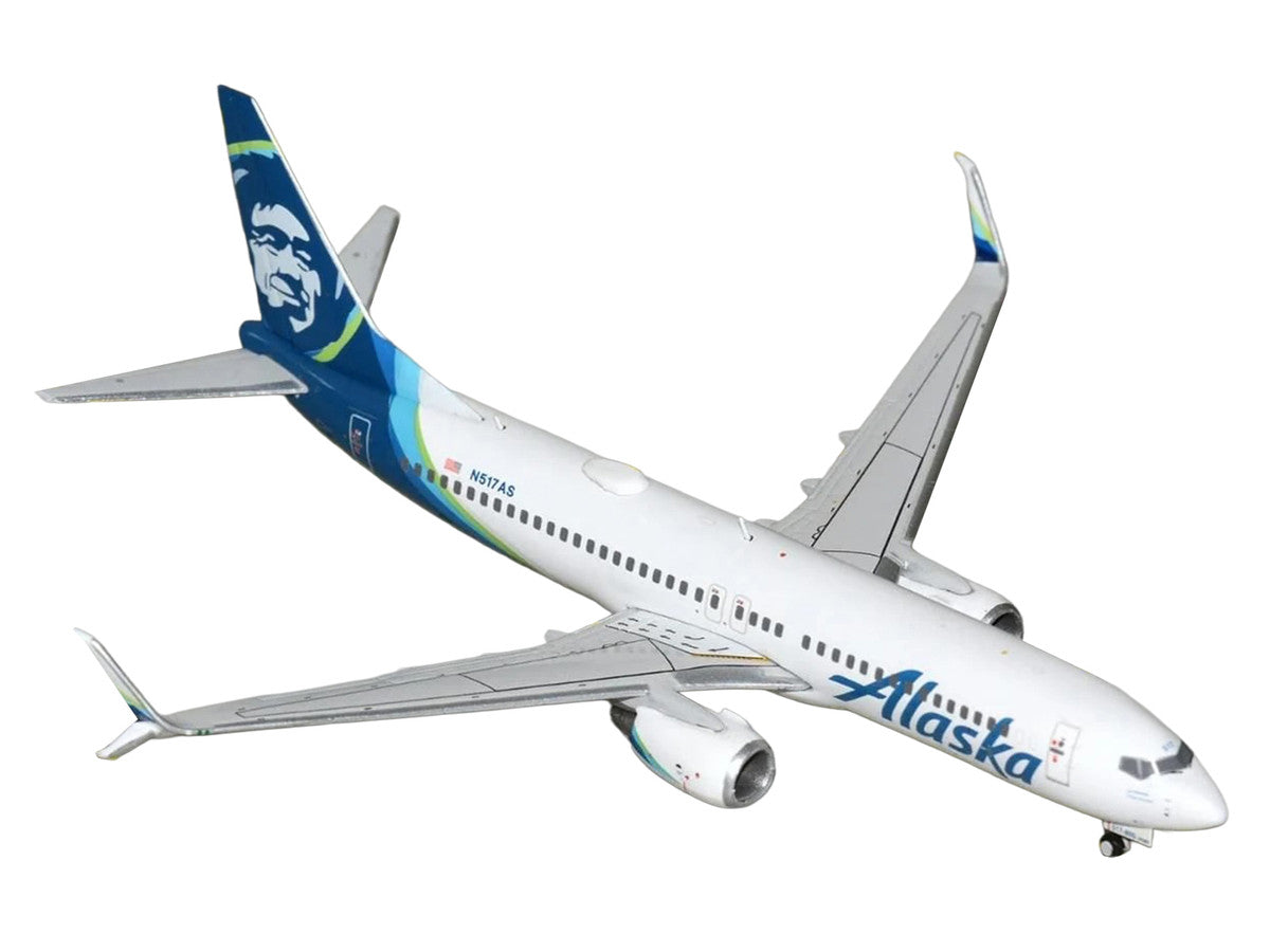 Boeing 737-800 Commercial Aircraft "Alaska Airlines" (N517AS) White with Blue Tail 1/400 Diecast Model Airplane by GeminiJets LuxuryLifeWay Online Store