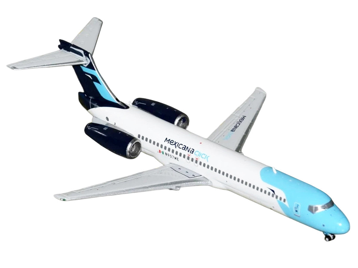 Boeing 717-200 Commercial Aircraft "Mexicana Click" (N907ME) White with Light Blue Nose and Dark Blue Tail 1/400 Diecast Model Airplane by GeminiJets LuxuryLifeWay Online Store
