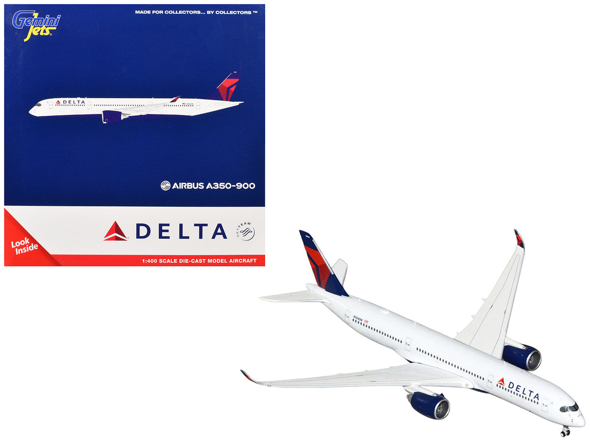 Airbus A350-900 Commercial Aircraft "Delta Air Lines" (N504DN) White with Blue and Red Tail 1/400 Diecast Model Airplane by GeminiJets LuxuryLifeWay Online Store