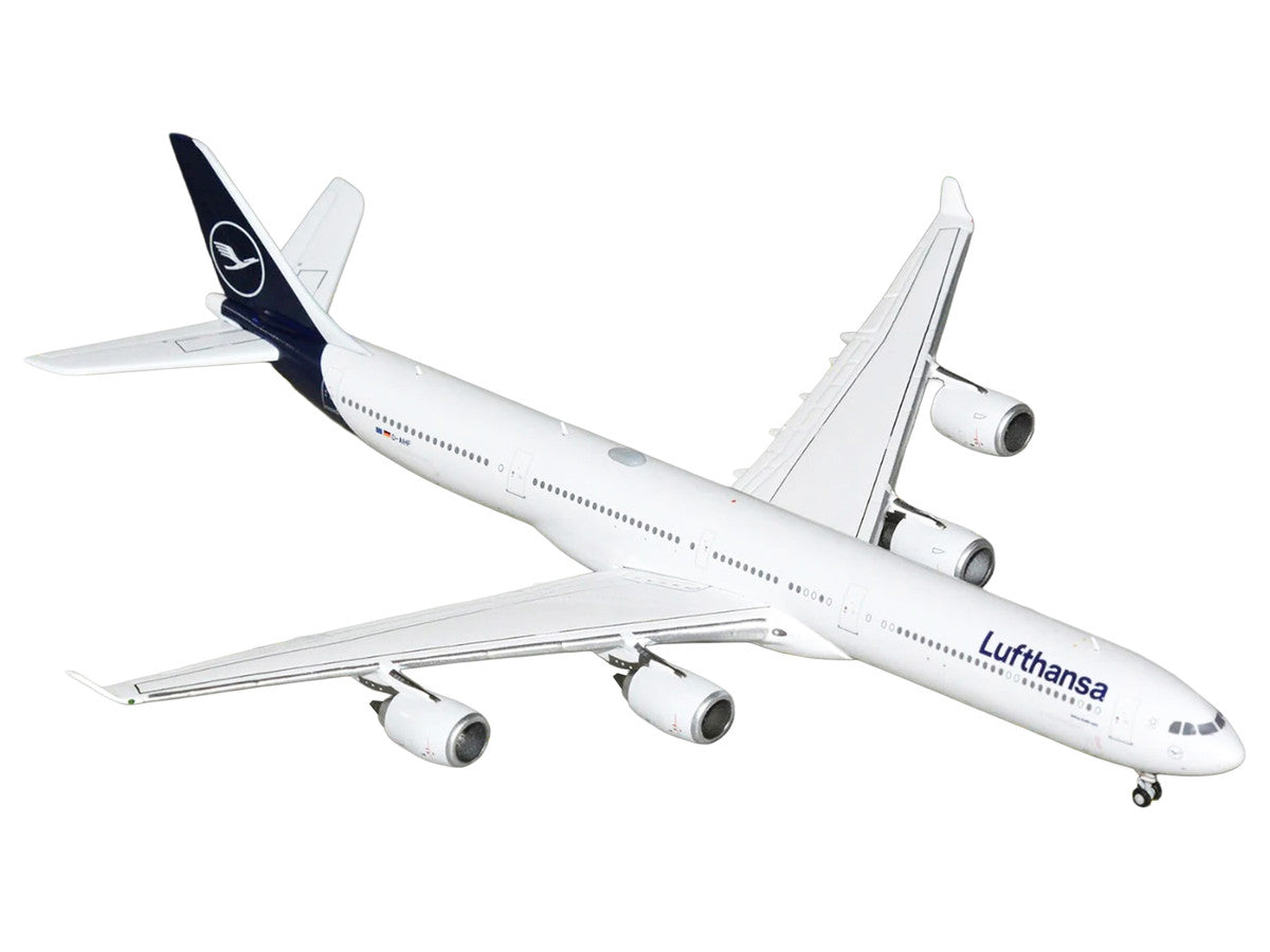 Airbus A340-600 Commercial Aircraft "Lufthansa" (D-AIHF) White with Dark Blue Tail 1/400 Diecast Model Airplane by GeminiJets LuxuryLifeWay Online Store