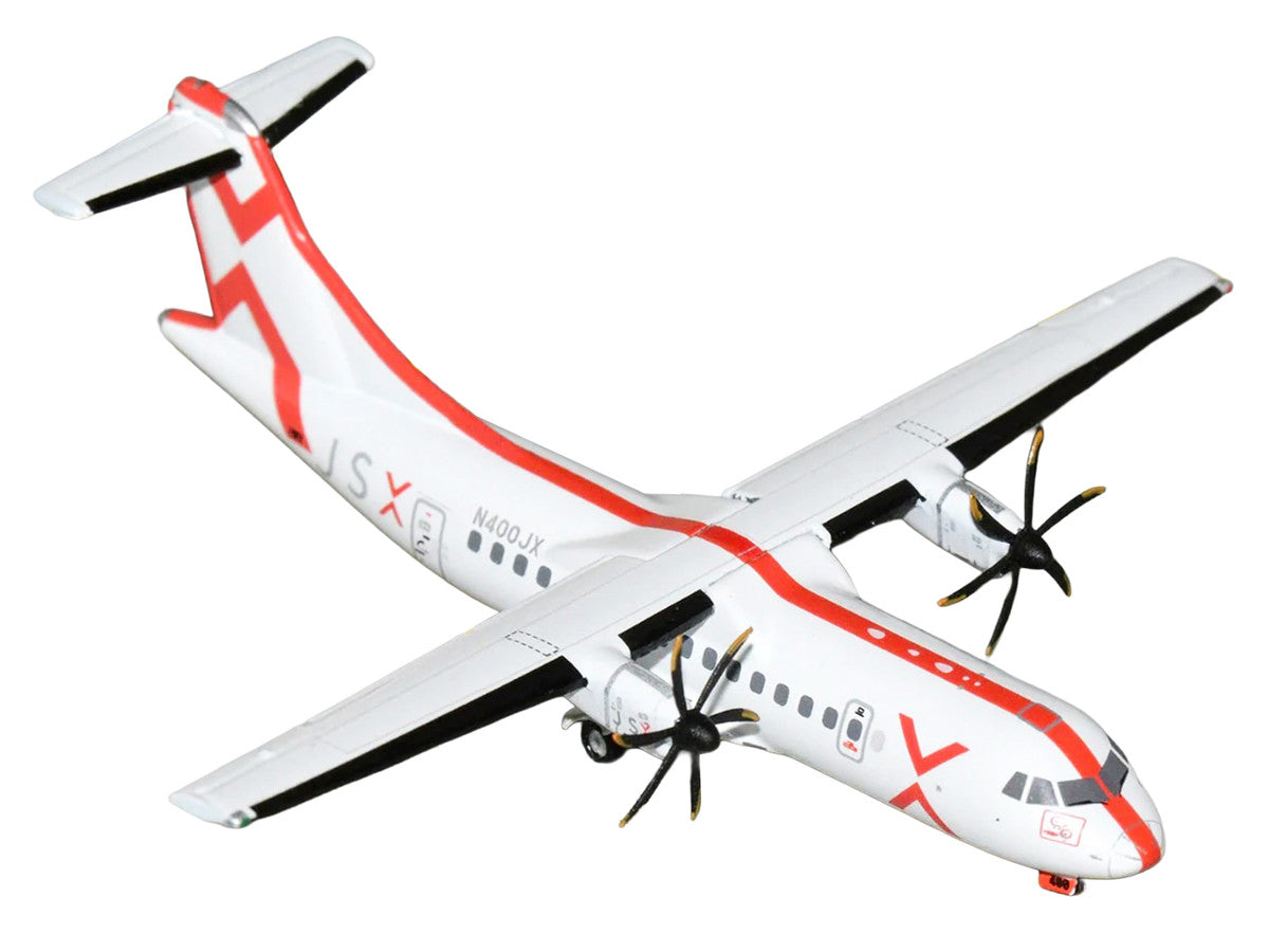 ATR 42-600 Commercial Aircraft "JSX" (N400JX) White with Red Stripes 1/400 Diecast Model Airplane by GeminiJets LuxuryLifeWay Online Store