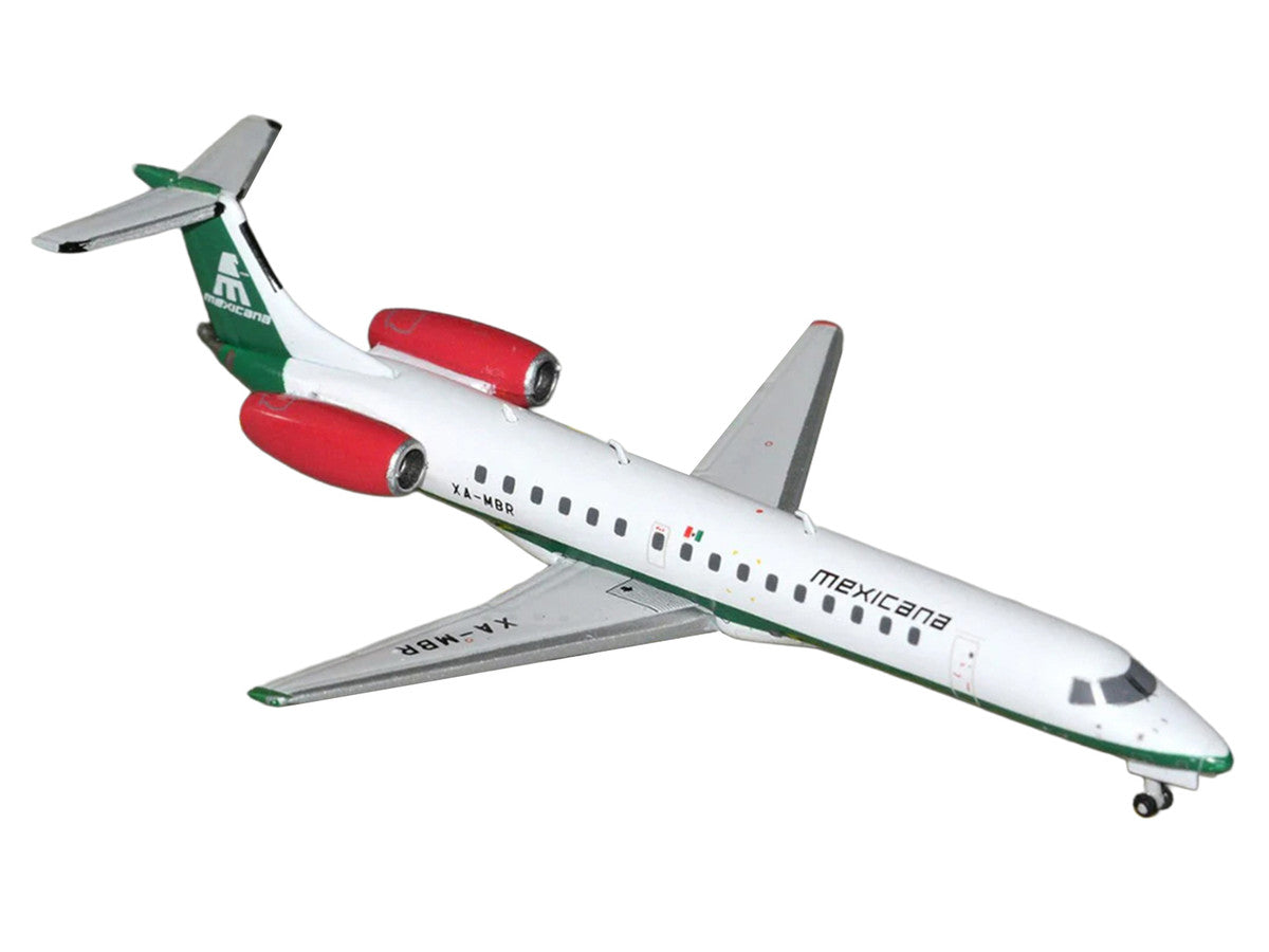 Embraer ERJ-145 Commercial Aircraft "Mexicana de Aviacion" (XA-MBR) White with Green Stripes 1/400 Diecast Model by GeminiJets LuxuryLifeWay Online Store