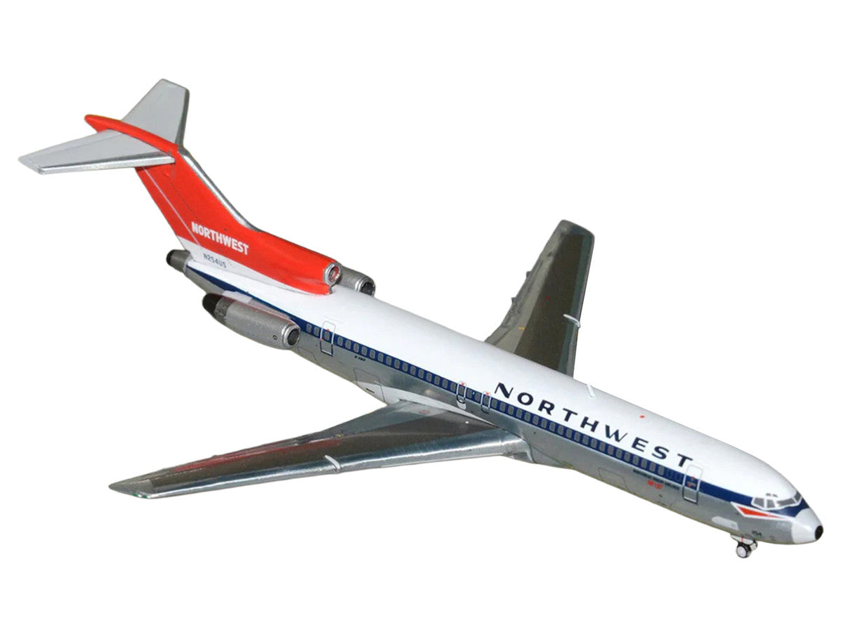 Boeing 727-200 Commercial Aircraft "Northwest Airlines" (N254US) White with Blue Stripes and Red Tail 1/400 Diecast Model by GeminiJets LuxuryLifeWay Online Store