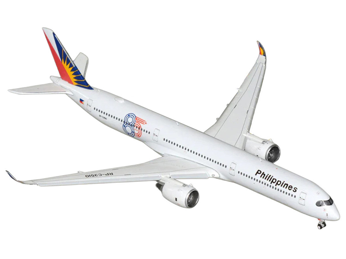Airbus A350-1000 Commercial Aircraft with Flaps Down "Philippine Airlines - 85 Years" (RP-C3510) White with Tail Graphics 1/400 Diecast Model Airplane by GeminiJets LuxuryLifeWay Online Store