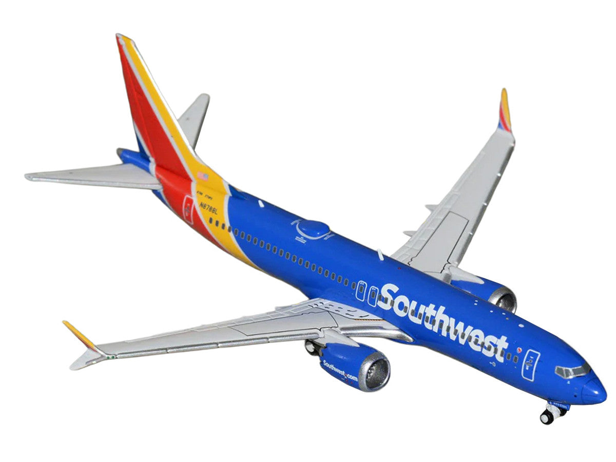 Boeing 737 MAX 8 Commercial Aircraft "Southwest Airlines" (N8788L) Blue with Red and Yellow Stripes 1/400 Diecast Model Airplane by GeminiJets LuxuryLifeWay Online Store