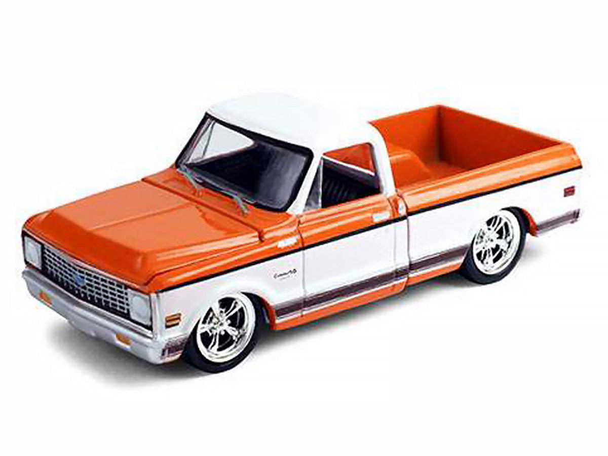1972 Chevrolet C-10 Short Bed Pickup Truck Orange and White "Mijo Exclusives" Series 1/64 Diecast Model Car by Greenlight LuxuryLifeWay Online Store