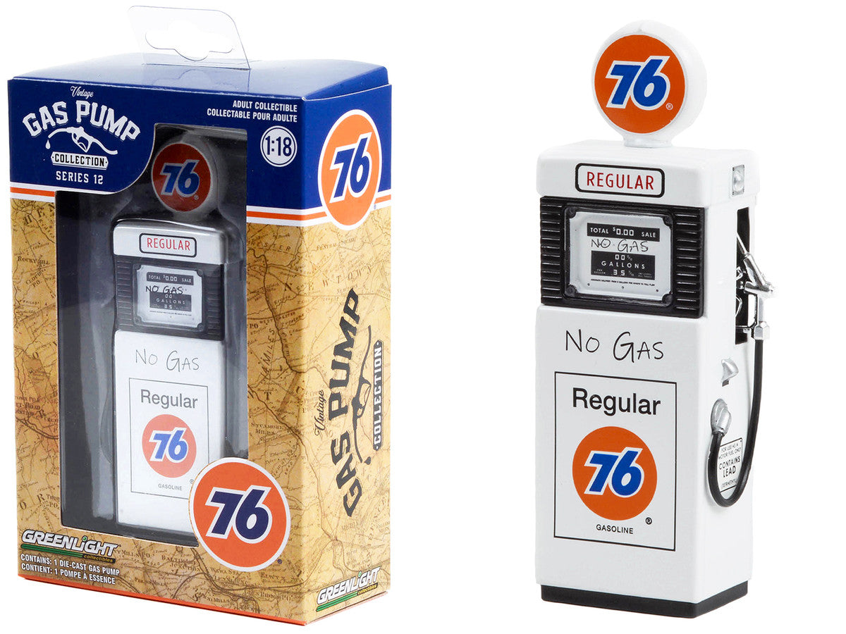 1951 Wayne 505 Gas Pump "Union 76 Regular Gasoline" "No Gas" White "Vintage Gas Pumps" Series 12 1/18 Diecast Model by Greenlight LuxuryLifeWay Online Store