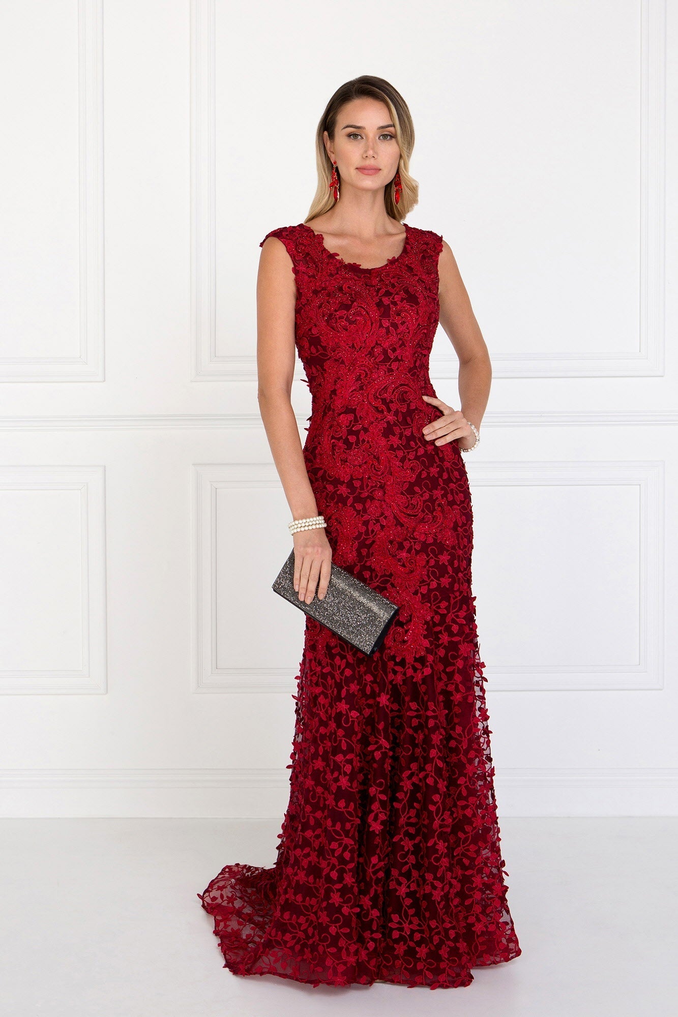 Tulle Mermaid Long Dress with Lace Applique LuxuryLifeWay Online Store