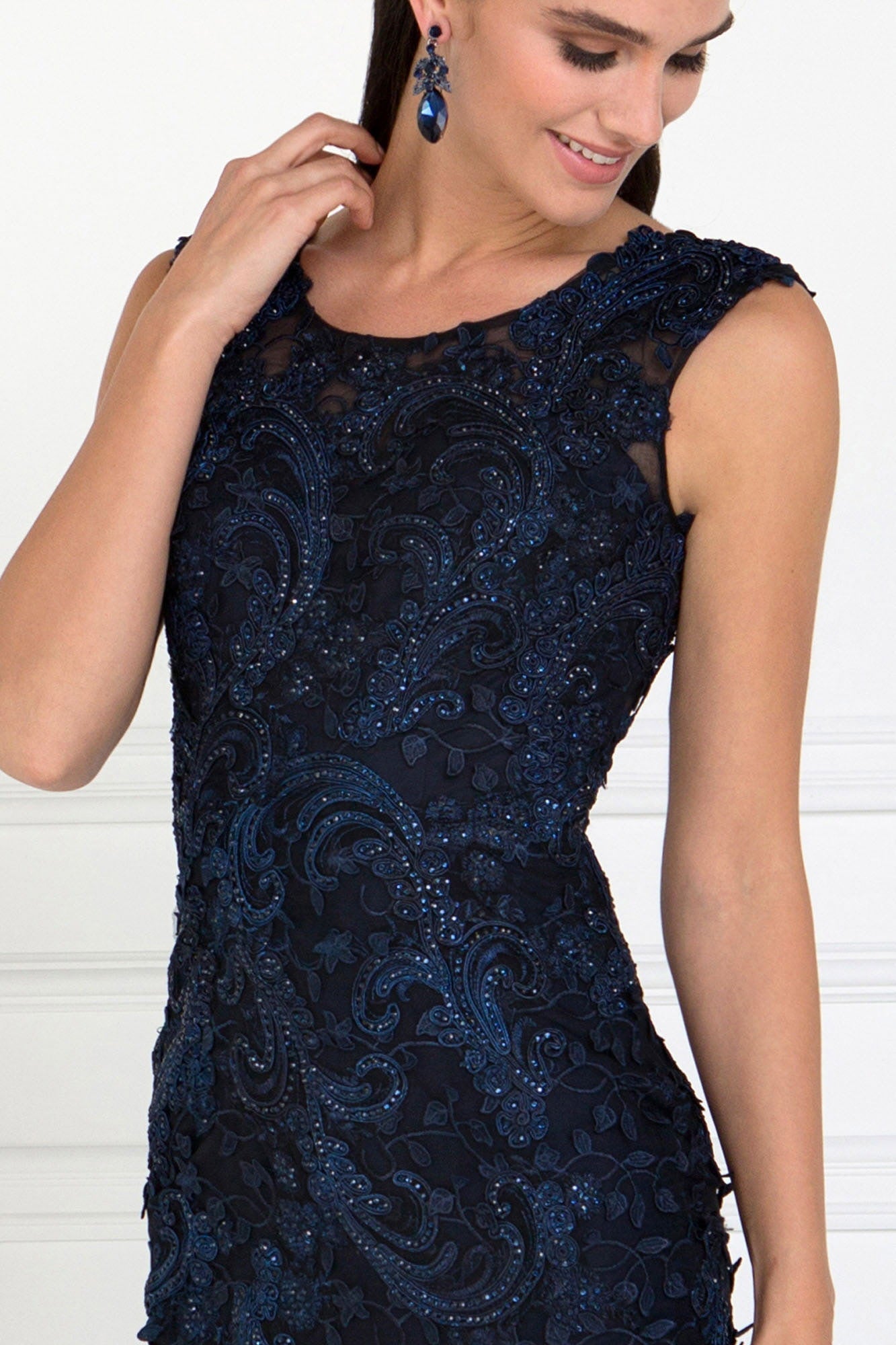 Tulle Mermaid Long Dress with Lace Applique LuxuryLifeWay Online Store