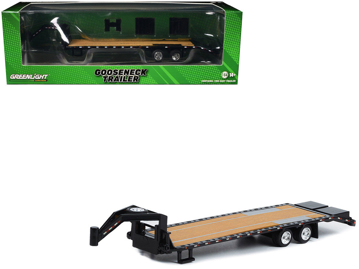 Gooseneck Trailer Black (In Box) 1/64 Diecast Model Car by Greenlight LuxuryLifeWay Online Store