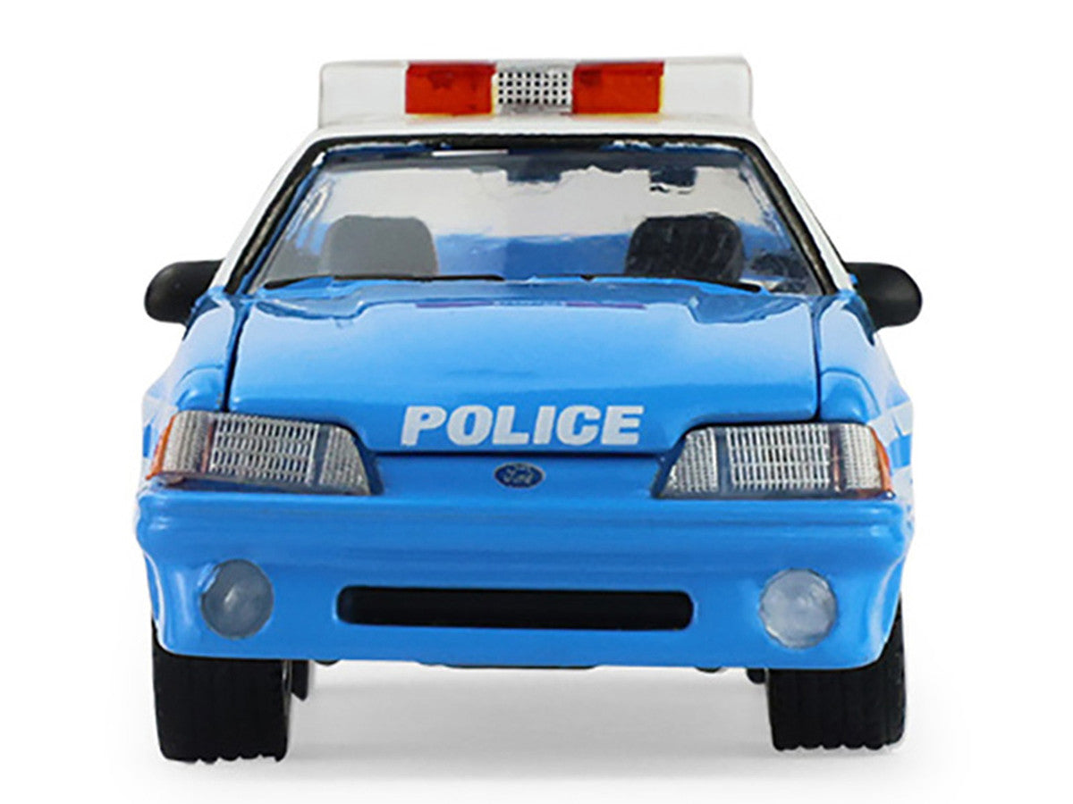 1987 Ford Mustang "New York City Police Department (NYPD)" Blue with White Top "Hobby Exclusive" Series 1/64 Diecast Model Car by Greenlight LuxuryLifeWay Online Store