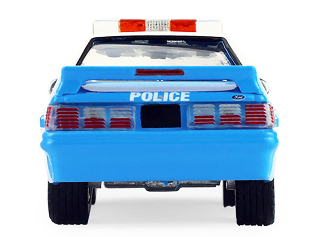 1987 Ford Mustang "New York City Police Department (NYPD)" Blue with White Top "Hobby Exclusive" Series 1/64 Diecast Model Car by Greenlight LuxuryLifeWay Online Store
