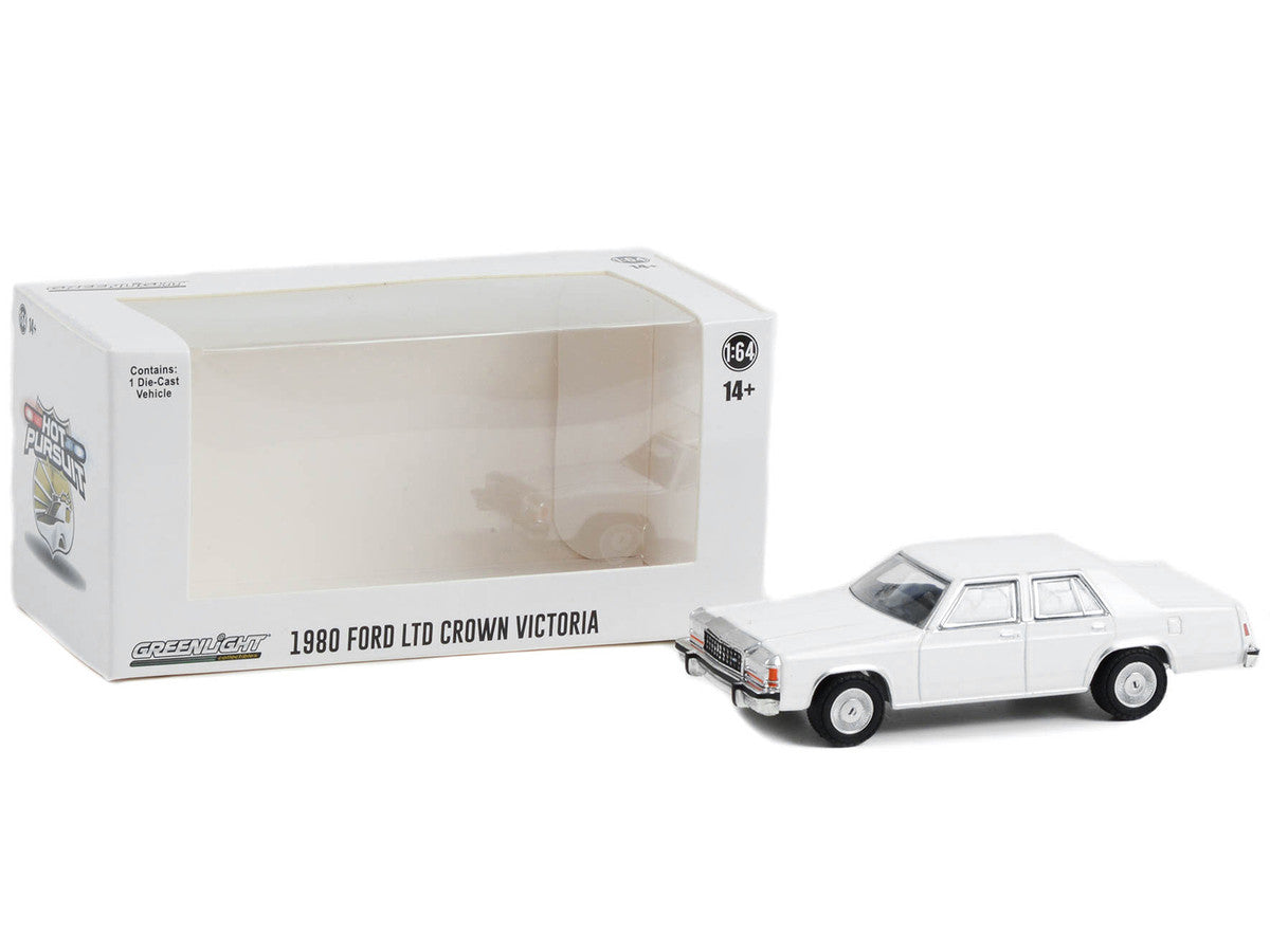 1980-1991 Ford LTD Crown Victoria Police White "Hot Pursuit" "Hobby Exclusive" Series 1/64 Diecast Model Car by Greenlight LuxuryLifeWay Online Store