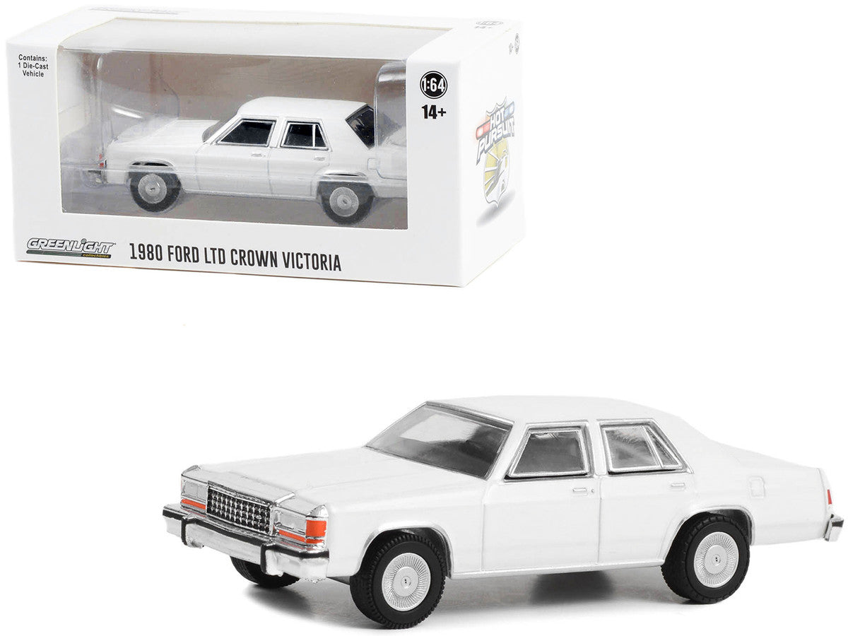 1980-1991 Ford LTD Crown Victoria Police White "Hot Pursuit" "Hobby Exclusive" Series 1/64 Diecast Model Car by Greenlight LuxuryLifeWay Online Store