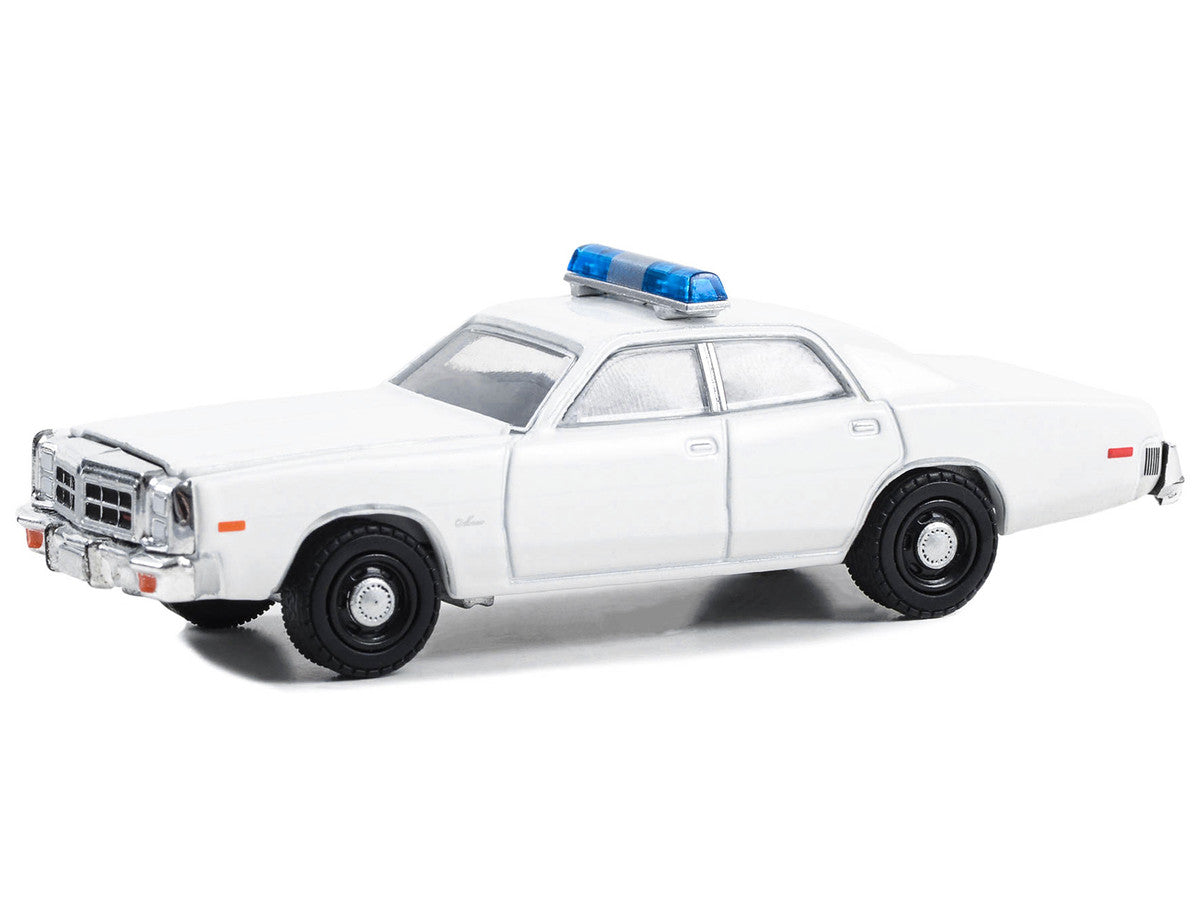 1977-78 Dodge Monaco Police Pursuit White with Light Bar "Hot Pursuit - Hobby Exclusive" Series 1/64 Diecast Model Car by Greenlight LuxuryLifeWay Online Store