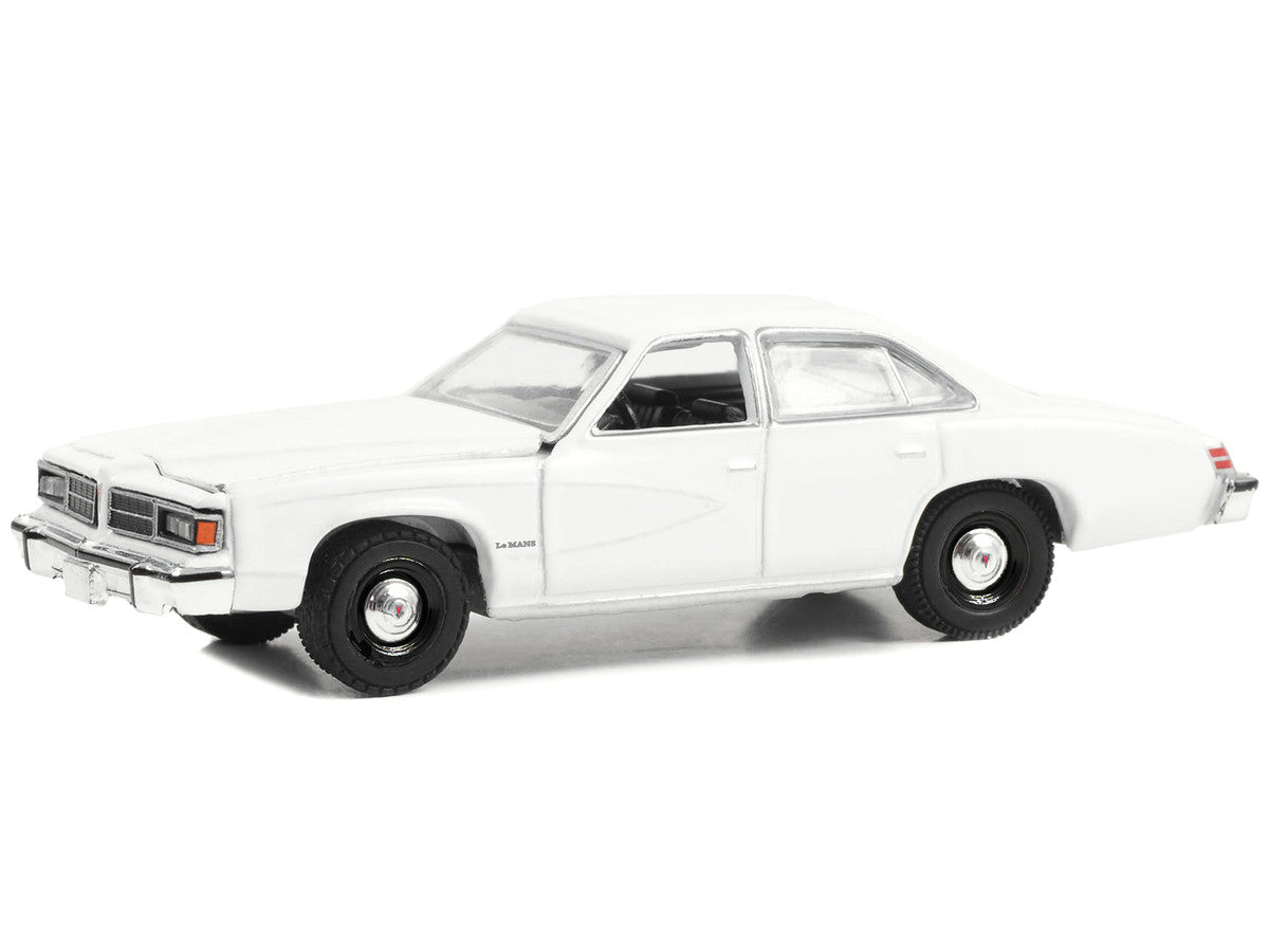 1976-77 Pontiac LeMans Enforcer White "Hot Pursuit - Hobby Exclusive" Series 1/64 Diecast Model Car by Greenlight LuxuryLifeWay Online Store