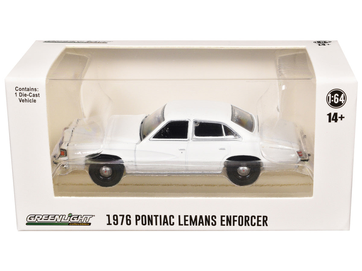 1976-77 Pontiac LeMans Enforcer White "Hot Pursuit - Hobby Exclusive" Series 1/64 Diecast Model Car by Greenlight LuxuryLifeWay Online Store