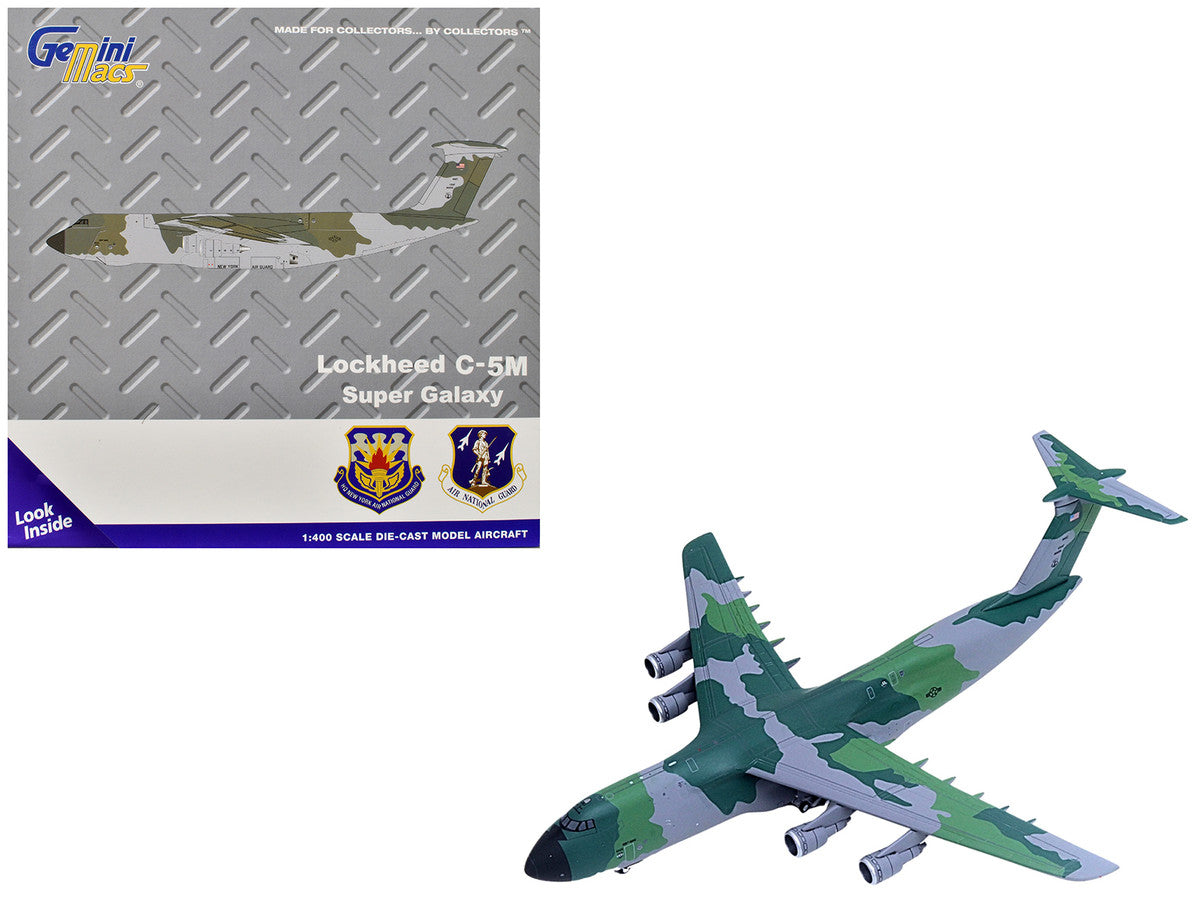 Lockheed C-5M Super Galaxy Transport Aircraft "New York Air National Guard 105th Airlift Wing Stewart Air National Guard Base" United States Air Force (68-0226) Green Camouflage "Gemini Macs" Series 1/400 Diecast Model Airplane by GeminiJets LuxuryLifeWay Online Store