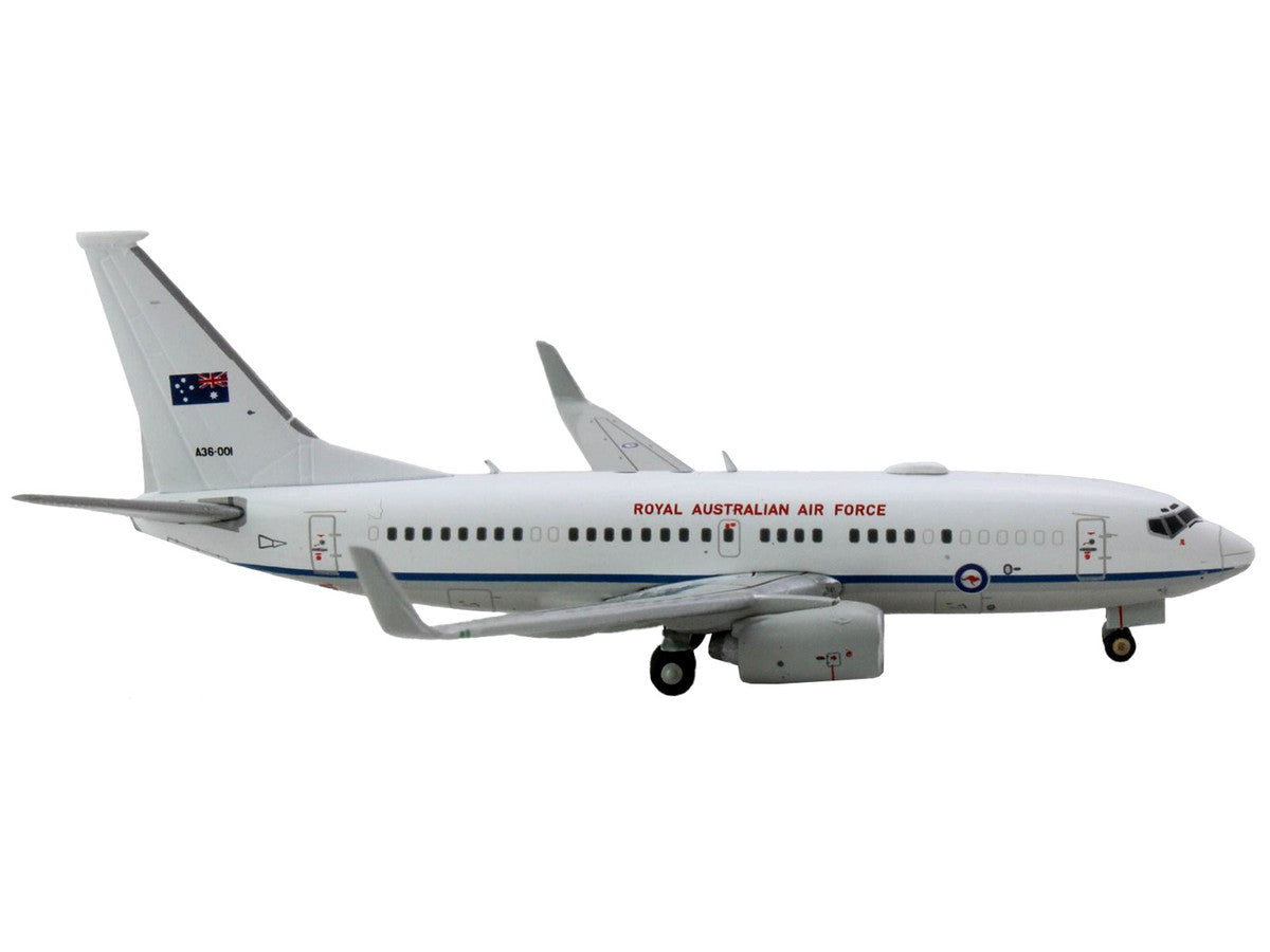 Boeing 737-700 Aircraft "Royal Australian Air Force" (A36-001) White with Blue Stripes "Gemini Macs" Series 1/400 Diecast Model Airplane by GeminiJets LuxuryLifeWay Online Store