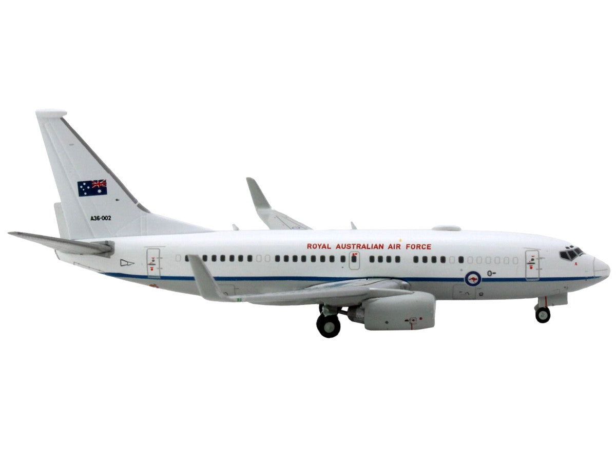Boeing 737-700 Aircraft "Royal Australian Air Force" (A36-002) White with Blue Stripes "Gemini Macs" Series 1/400 Diecast Model Airplane by GeminiJets LuxuryLifeWay Online Store