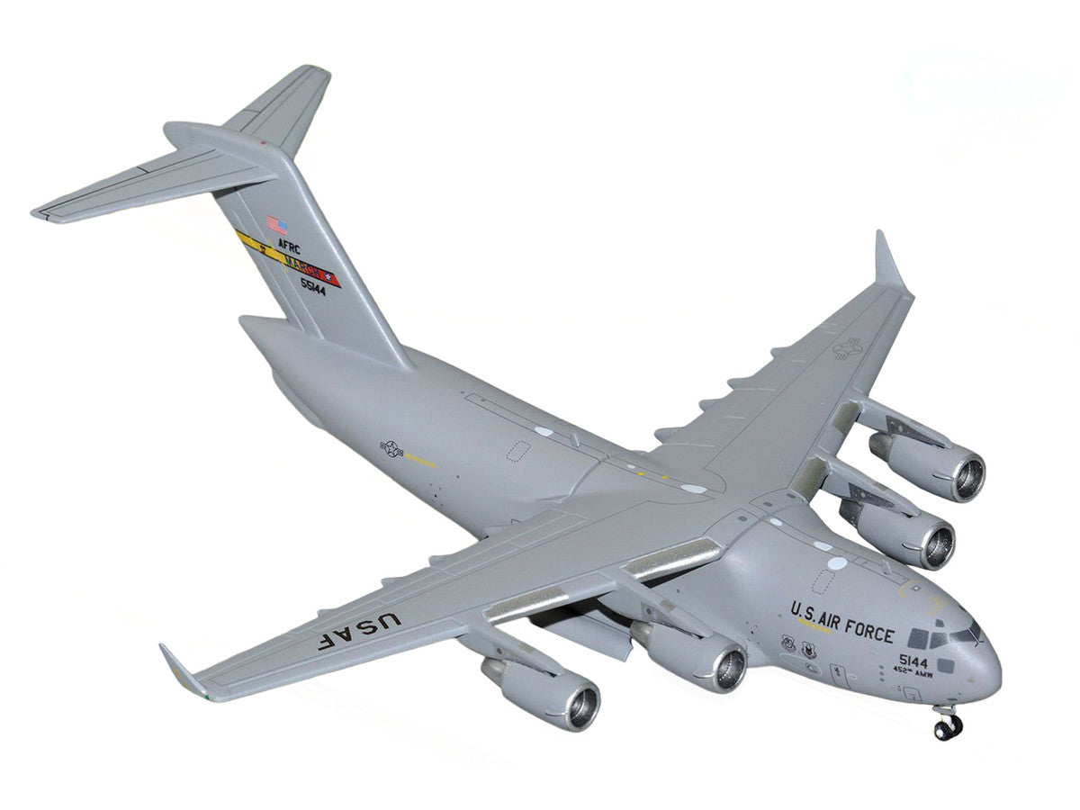 McDonnell Douglas C-17 Globemaster III Transport Aircraft "452nd AMW March ARB" United States Air Force "Gemini Macs" Series 1/400 Diecast Model Airplane by GeminiJets LuxuryLifeWay Online Store